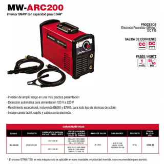 Soldadora Inversora ARC200 Maraga