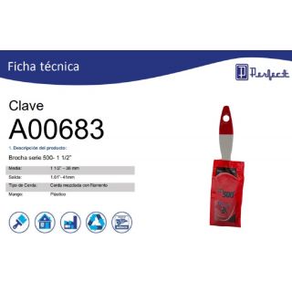 Brocha serie 500- 1-1/2” A00683 Perfect
