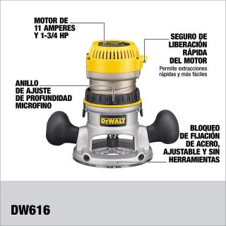 Router 1-3/4 Hp DW616 DeWalt