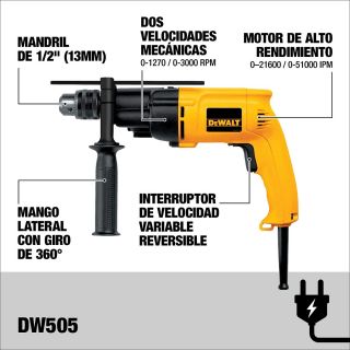 Rotomartillo 1/2 Pulg 700W VVR DW505-B3 DeWalt