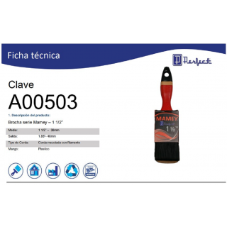 Brocha serie Mamey – 1 1/2” A00503 Perfect