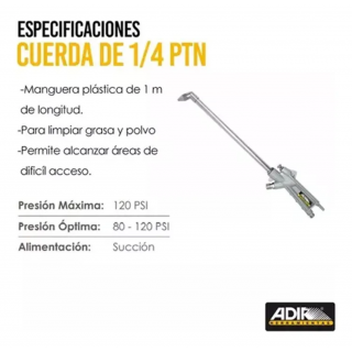 Pistola de limpieza de maquinaria AD-683 Adir