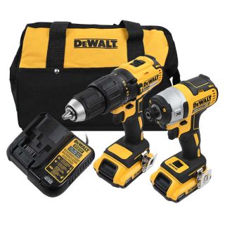 Combo Taladro percutor 1/2" + Atornillador de impacto 1/4" Brushless 20V DCK223D2 DeWalt