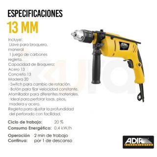 Rotomartillo 1/2 Pulg 500W AD-813 Adir