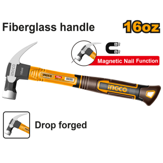 Martillo de Uña 16oz HCH81016 Ingco