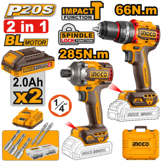 Combo Rotomartillo + Atornillador 20V UCKLI20277 Ingco