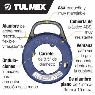 Guía acero 15 Mts 14a-15 K-Tulmex