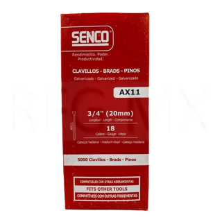 Clavillos galvanizados 5000 Pz 3/4" AX11 Senco