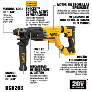 Rotomartillo SDS PLUS 20V XR DCH263B DeWalt