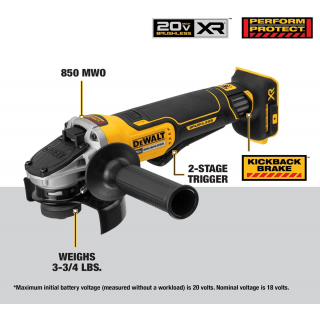 Miniesmeriladora 4-1/2" 20V XR DCG413B DeWalt.
