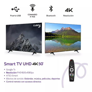Pantalla Smart TV 50" QLED 4K CUO50QLEDG Cuory