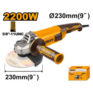 Esmeriladora 2200W 9” UAG220018 Ingco