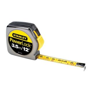 Flexómetro powerlock 1/2X12 pies 3.5 Mts 33-215MX Stanley