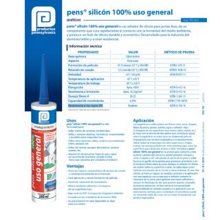 Silicon transparente uso general 280 ml Pennsylvania