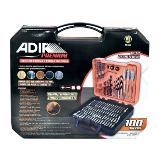 Juego de Brocas y Puntas 100pz 12566 Adir