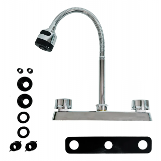 Mezcladora para fregadero 8” cuello flexible 16014 Maxflu