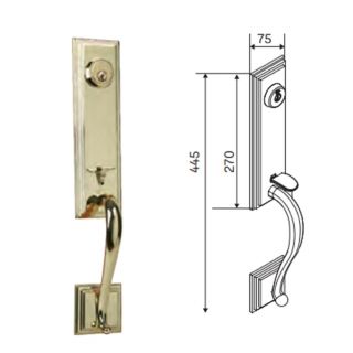 Chapa san diego llave-mariposa Laton Brillante Yale