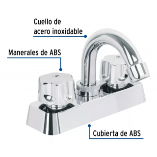 Llave mezcladora para lavabo 4 " AD-366 Adir