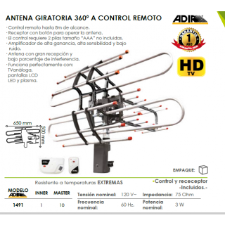 Antena giratoria AD-1491 Adir