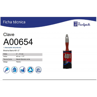 Brocha Serie 401-2” A00654 Perfect
