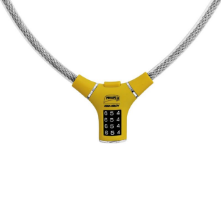 Candado para bicicleta o motocicleta amarillo 3469 Phillips