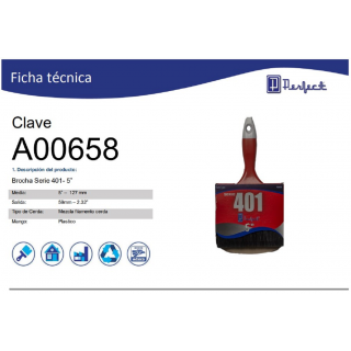 Brocha Serie 401- 5” A00658 Perfect