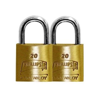 Candado gemelos 2 Pz 20 latón Phillips