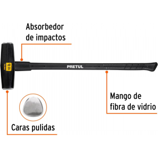 Marro tipo Nevada 10 lbs. mango 36" 22206 MD-10MP Pretul