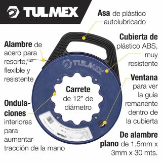Guía acero 30 Mts 14a-30 K-Tulmex