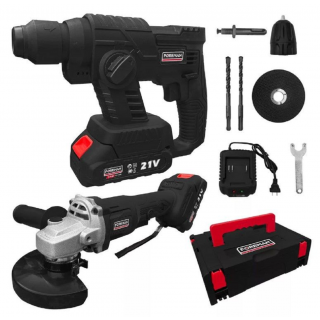kit rotomartillo y esmeriladora 21V FO-023 Foreman