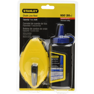 Juego de tiralíneas 100 pies tiza azul 4 Oz 47-442 Stanley