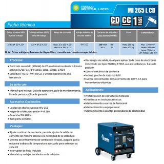 Soldadora 265LCD 3630 Infra Miller