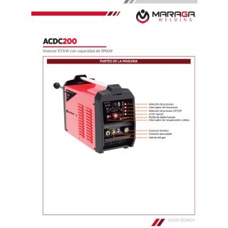 Soldadora Inversora Tig ACDC200 Maraga