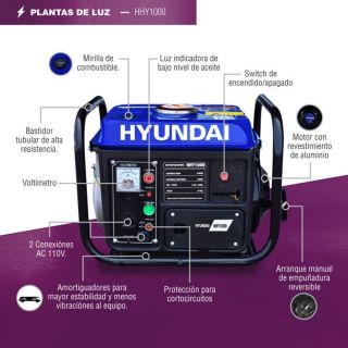 Generador a Gasolina HHY1000 Hyundai