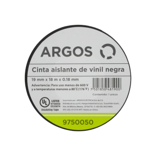 Cinta de aislar 18 Mts 9750050 ARGOS