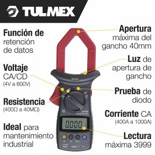 Multímetro gancho 16-100 K-Tulmex