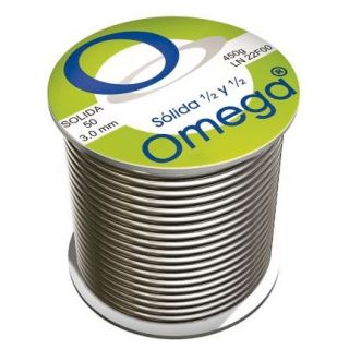 Soldadura para plomería omega 3 mm 450 g verde Omega