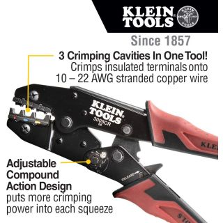 Pinza Ponchadora 10-22 AWG 3005CR Klein Tools