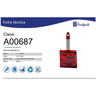 Brocha serie 500- 4” A00687 Perfect