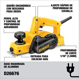 Cepillo 3-1/4 Pulg D26676 DeWalt