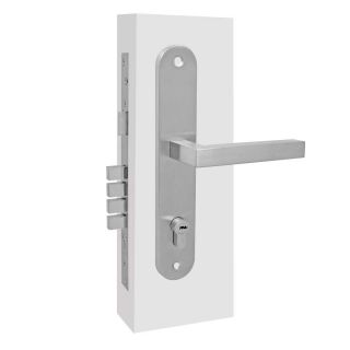 Cerradura de embutir alta seguridad izquierda acero Inoxidable Azores Tover
