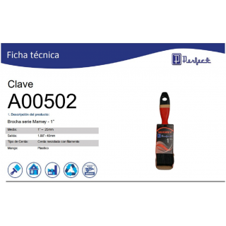 Brocha serie Mamey - 1” A00502 Perfect