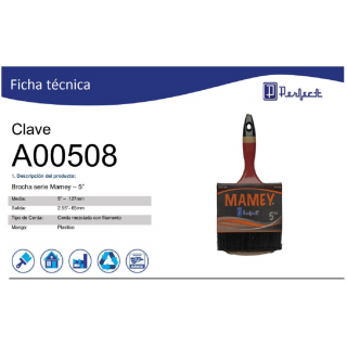 Brocha serie Mamey – 5” A00508 Perfect