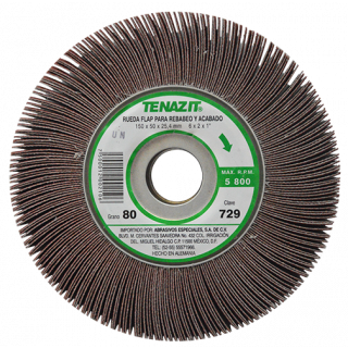Rueda flap Tenazit Premium grano 80 6X2X11 729 Austromex