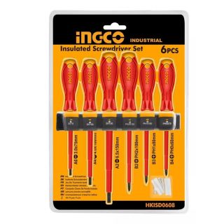 Juego Desarmadores Aislados 6 Pzs HKISD0608 Ingco