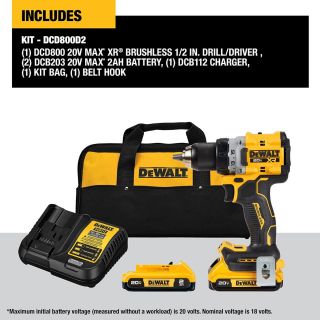 Taladro/Destornillador 20 V MAX DCD800D2 DeWalt