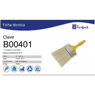 Brocha Calzomina de 4” B00401 Perfect