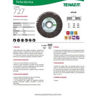 Rueda flap Tenazit Premium grano 60 6X2X1 727 Austromex