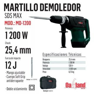 Martillo demoledor MD-1200 OAKLAND