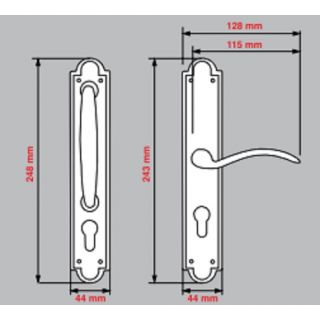 Cerradura de embutir alta seguridad izquierdo cromo mate Futura Tover